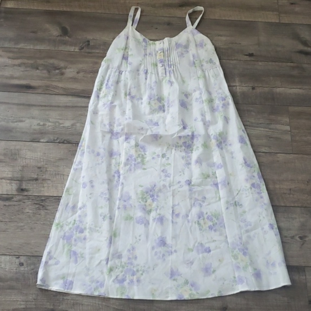 New Jones New York Floral flutter Pajama long dress